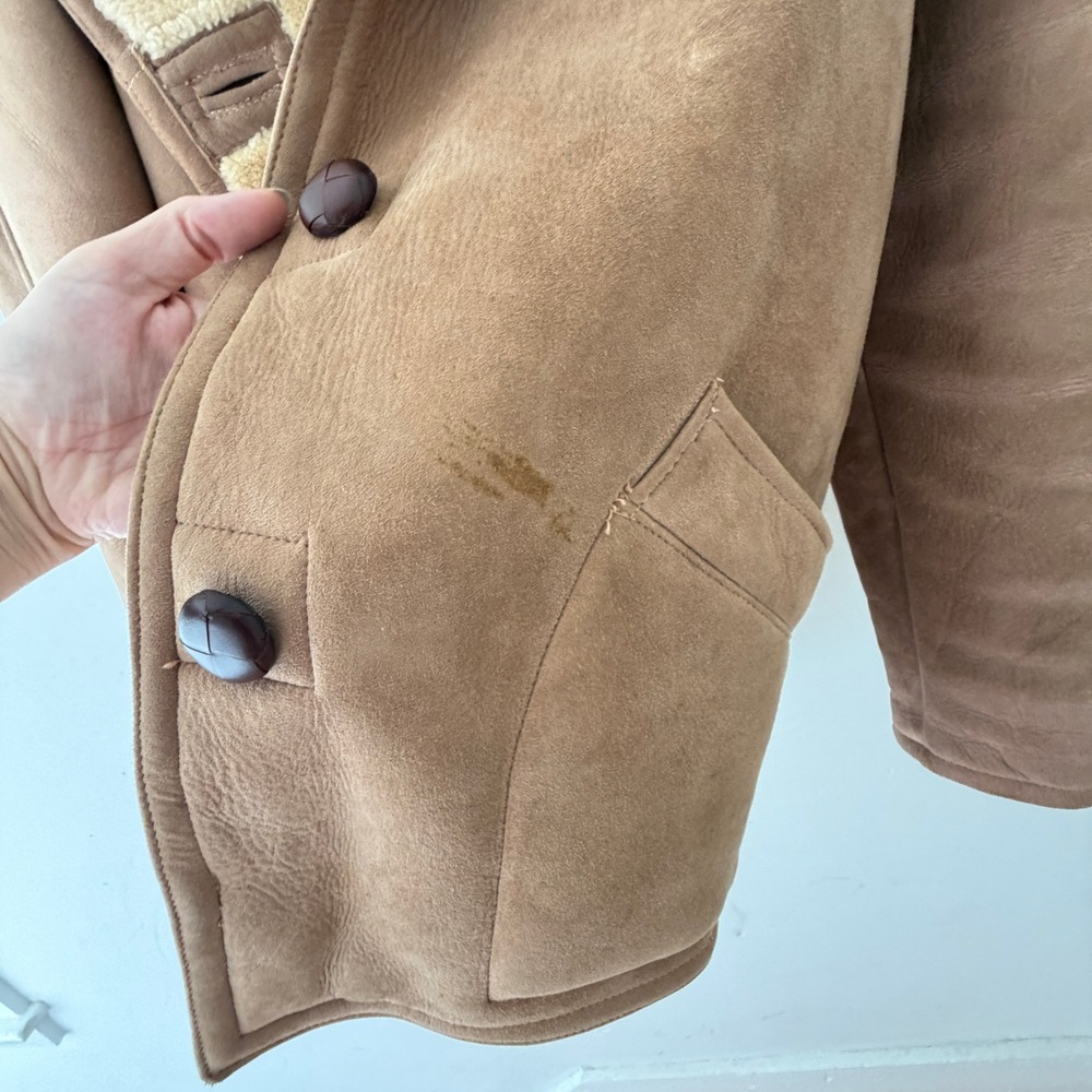 Vintage 70s Norm Thompson Shearling Sheepskin Coat Wo… - Gem